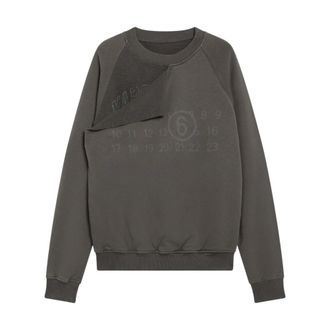 Maison Margiela Sudadera de Algod&oacute;n Trompe Loeil - Sweatshirts & Hoodies - Mujer - Gris - XS