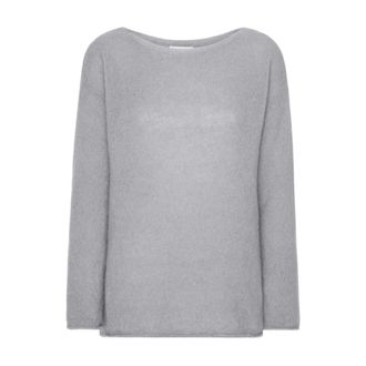 Americandreams Molly LS Star Knit - Dames - Ronde hals truien - Grijs - L/Xl - Wol - Truien & Vesten