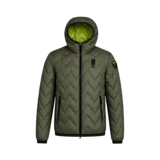 Blauer Geometric Quilted Puffer Jacket - Heren - Winterjassen - Groen - M - Jassen