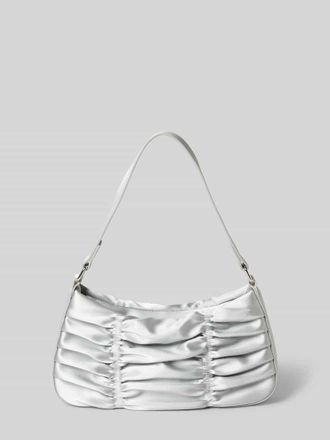 Jake*s Schultertasche mit Raffungen in Silber, Gr&ouml;&szlig;e 1