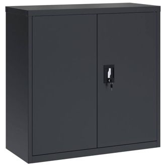Berkfield Home File Cabinet Anthracite 90x40x90 cm Steel in Dark Grey | Size: 90 x 40 x 90 cm