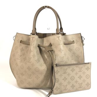Louis Vuitton Beige Galle Mahina Leather Handbag Pouch Tote Bag (Pre-Owned)