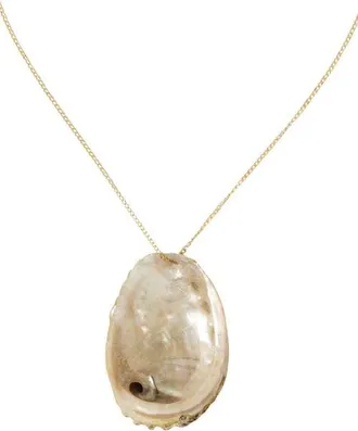 CHILD OF WILD Salty Siren Abalone Necklace in Gold at Nordstrom