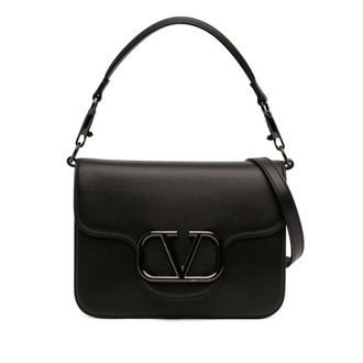 Valentino Pre-owned Valentino Calfskin Logo Flap Satchel Ladies NVXL8UM5MF6KVM22