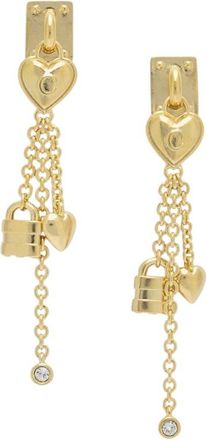Chlo&eacute; Golden Charm Dangler Earrings
