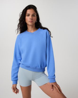 Vuori Clothing Sedona V-Neck Pullover | Riviera Blue | XS, Size Extra Small
