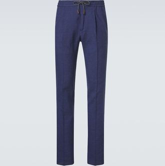 Slowear Linen, wool and silk tapered pants