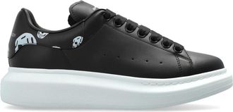 Alexander McQueen Oversized Sneaker - Dames - Sneakers - Zwart - 40 1/2 EU - Leer - Schoenen