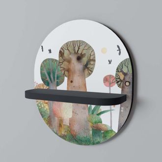 OEM Vuelo Sobre Estante Ovalado Negro