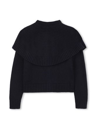 Chlo&eacute; Cotton-Wool Blend Tricot Cardigan - Blue