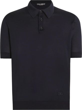Dolce & Gabbana Polo in seta - Blu