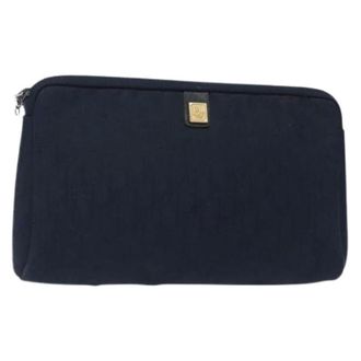 Dior Pre-owned Clutches, female, Blue, Size: ONE SIZE Pre-owned Vintage Trotter Pouch