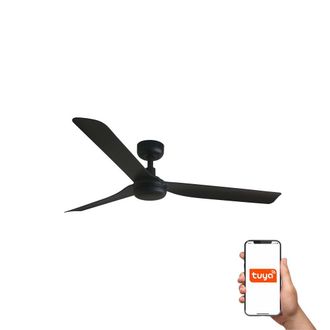 Netlighting Punt Medium 3 Blade Ceiling Fan Black Tuya Smart System