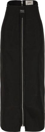 Coperni Long Zip Skirt - Dames - Midirokken - Zwart - S - Leer - Rokken