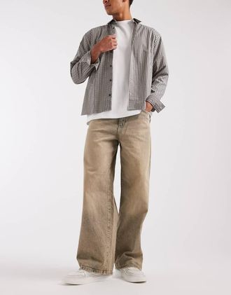 Wrangler Jeans ampi lavaggio stone wash-Blu