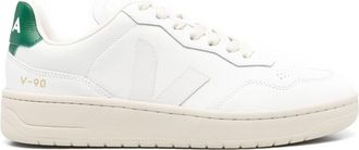 Veja White Lace Up Sneakers