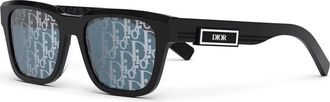 Dior B23-S1I Zonnebril - Heren - Accessoires - Zwart - Maat: 53 MM Zijde