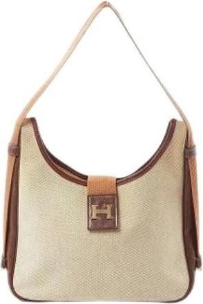 Herm&egrave;s Pre-owned Shoulder Bags, female, Beige, Size: ONE SIZE Pre-owned Sako Shoulder Bag