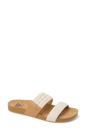 Reef Cushion Vista Hi Slide Sandal in Vintage Textile at Nordstrom, Size 10