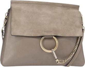 Chlo&eacute; Pre-owned Faye Schoudertas - Dames - Vintage Schoudertas - Beige - ONE Size - Leer - Vintage