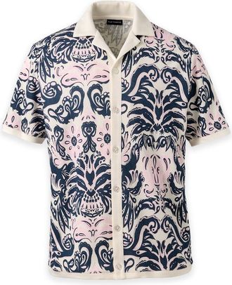 Paul Fredrick Linen Blend Button Front Camp
