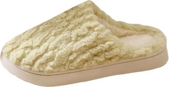 Generic Womens Plush Slippers Winter Slip-On Fuzzy Fleece Lined Indoor House Slippers Memory Foam Soft Sole Casual Footwear Shoes Warm Comfortable Lightweight