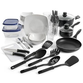 Gibson All U Need 45 Piece Dinnerware Cookware Combo Set in White at Nordstrom