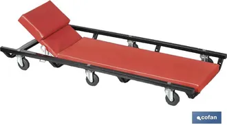 cofan Camilla De Trabajo 40 (1030x440x110mm), Camilla Para Trabajos Mec&aacute;nicos Con Cabecera Ajustable. Plataforma Con Ruedas Para Talleres, Disponible En Col