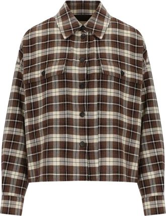 Max Mara Dames, Blouses & Shirts, Bruin, Maat: S Katoen