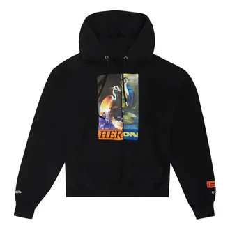Heron Preston FW21 Split Herons Hoodie Black HMBB021F21JER0011022