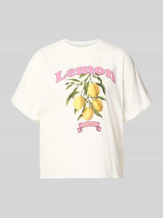 Only Boxy Fit T-Shirt aus reiner Baumwolle Modell MINNA in Weiss, Gr&ouml;&szlig;e XL