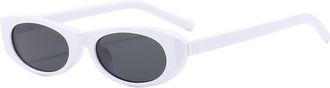 Generic Small Frame Mens Driving Sunglasses Outdoor Vacation Womens Sports Sun Glasses(White)