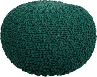 Wanderlust Deco Puff de algod&oacute;n trenzado 45 x 45 x 30h cm