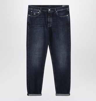 Brunello Cucinelli Washed Jeans With Turn-Up Hem