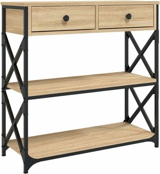 vidaXL Vidaxl - Mesa consola madera de ingeniería roble Sonoma 75x28x75 cm