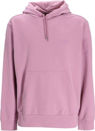 Boss Orange by Hugo Boss Hoodies & sweatvesten, Heren, Roze, L, Katoen, Cotton Terry Hoodie