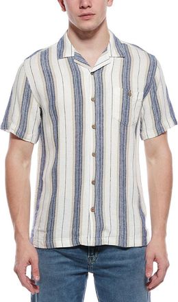 Weatherproof Vintage Weatherproof Vintage Linen-Blend Vertical Stripe Shirt