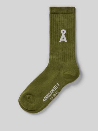 Armedangels Armedangels Socken aus Baumwoll-Mix Modell SAAMUS BOLD in Oliv, Gr&ouml;&szlig;e 35-38