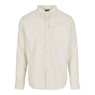 Urban Classics Heren Corduroy Overhemd (Wit zand)