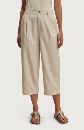 Varley Ellison Crop Wide Leg Pants in Birch Marl at Nordstrom, Size Xx-Small