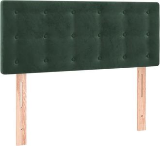 vidaXL Cabecero Con Led De Terciopelo Verde Oscuro 100x5x78/88 Cm Vidaxl