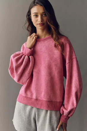 Electric & Rose Balloon-Sleeve Pullover