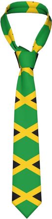 Generic MenS Necktie Jamaican Flag Stripe Tie Office Groom Neck Ties For Men Color2696