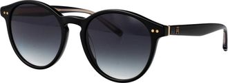 Tommy Hilfiger Sunglasses, female, Black, Size: 52 MM Stylish Sunglasses TH 2159/S