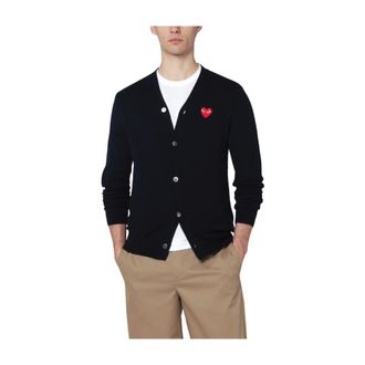 Comme Des Gar&ccedil;ons Truien & Vesten, Heren, Blauw, L, Wol, Wool Cardigan