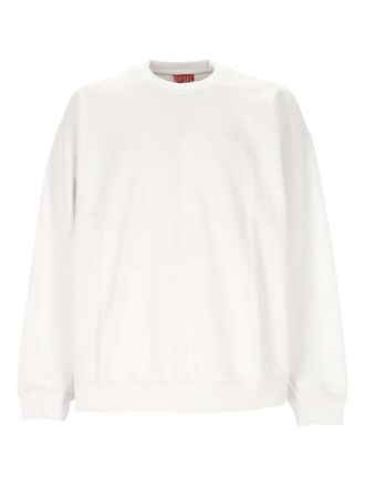 Diesel back-print crew-neck sweatshirt - men - Polyester/Cotton - S - White