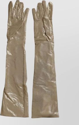 Dolce & Gabbana satin crystal-embellished elbow-length gloves