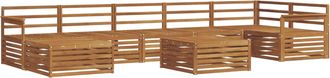 vidaXL Conjunto De Sof&aacute;s De Exterior 8 Uds. Natural Vidaxl