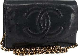 Chanel Pre-owned Vintage Cross Body Bag - Dames - Vintage Schoudertas - Zwart - ONE Size - Leer - Vintage