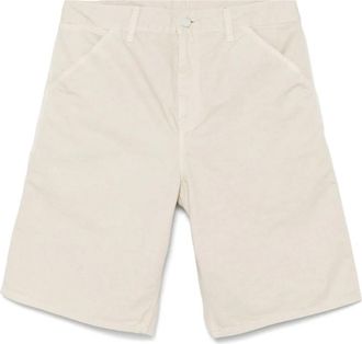 Carhartt Work in Progress Beige Shorts met Schuine Zakken - Heren - Korte Broeken - Beige - W32 - Korte Broeken
